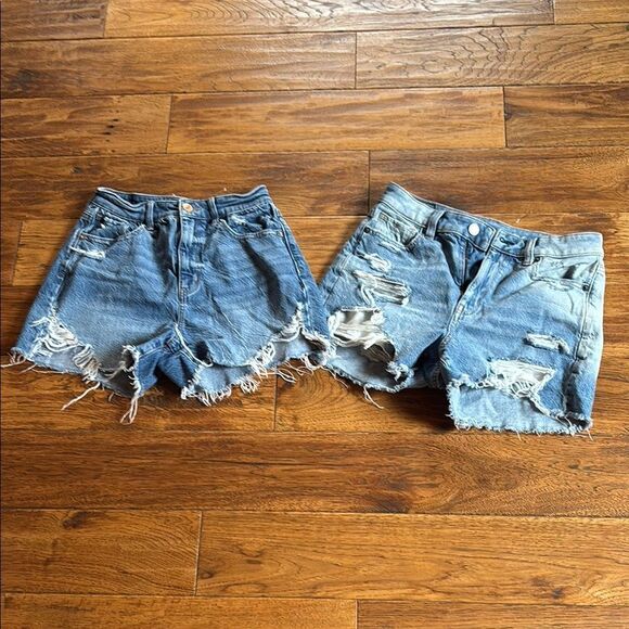 American Eagle 🦅 Distressed Blue Denim Shorts bundle - Picture 1 of 9